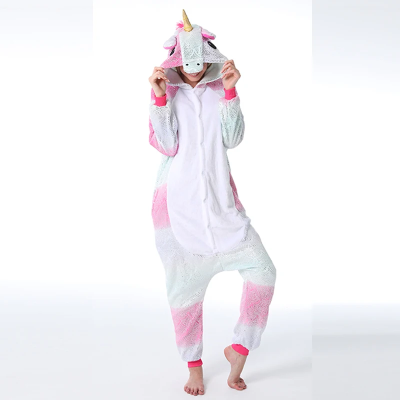 Kigurumi новинка зимняя женская мужская унисекс для взрослых мультяшный комбинезон