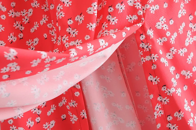 

New Medium-length, High-waisted Retro Shredded Flower Fork Skirt
