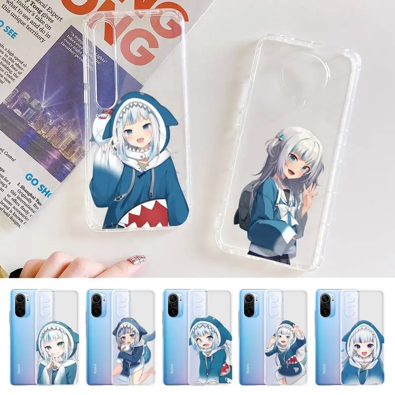 

Hololive gawr gura Phone Case For Xiaomi 10t pro 11 Note10lite Redmi 5plus 7A 8 K20pro 9A Note 9 Pro Max s 10