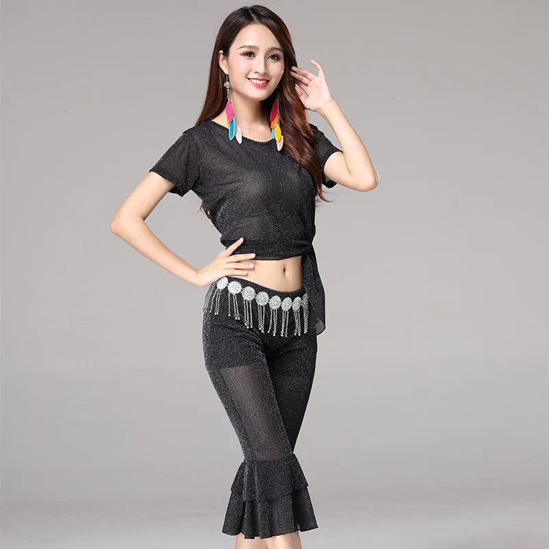 Женский костюм для танца живота топ + штаны профессиональный модель 2020 |