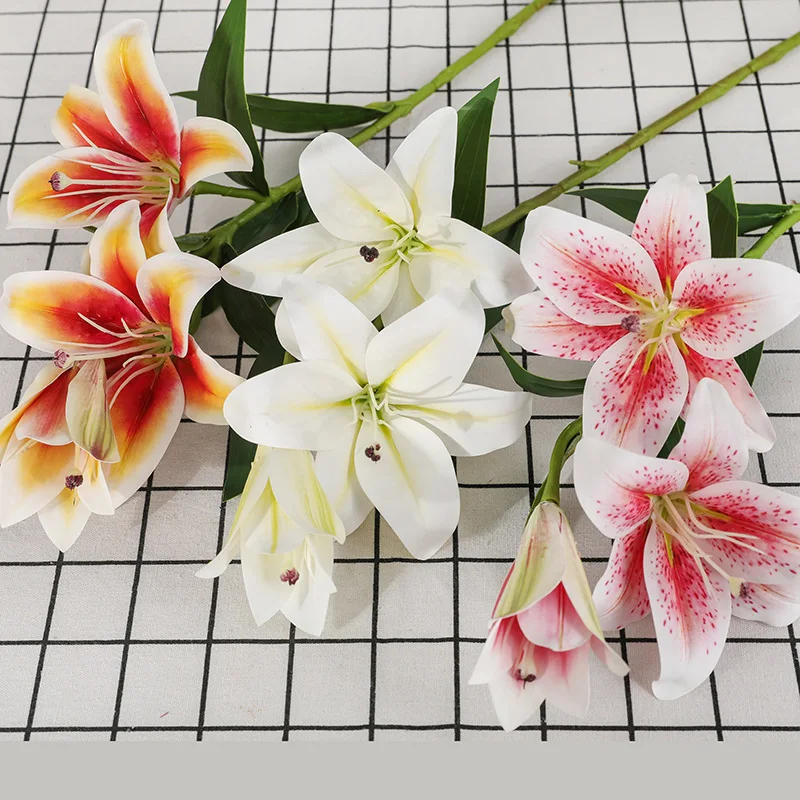 

3D Printing Dekoration Flores Artificiales Lily Mur De Fleur Mariage Deco Home Fake Flowers Wedding Decoration Room Table Decor