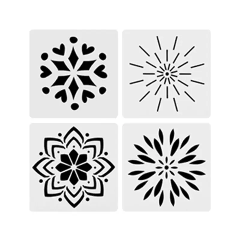 

16pcs/set Mandala Drawing Template Stencil Wall Painting Embossing Scrapbooking DIY Diary Decorative