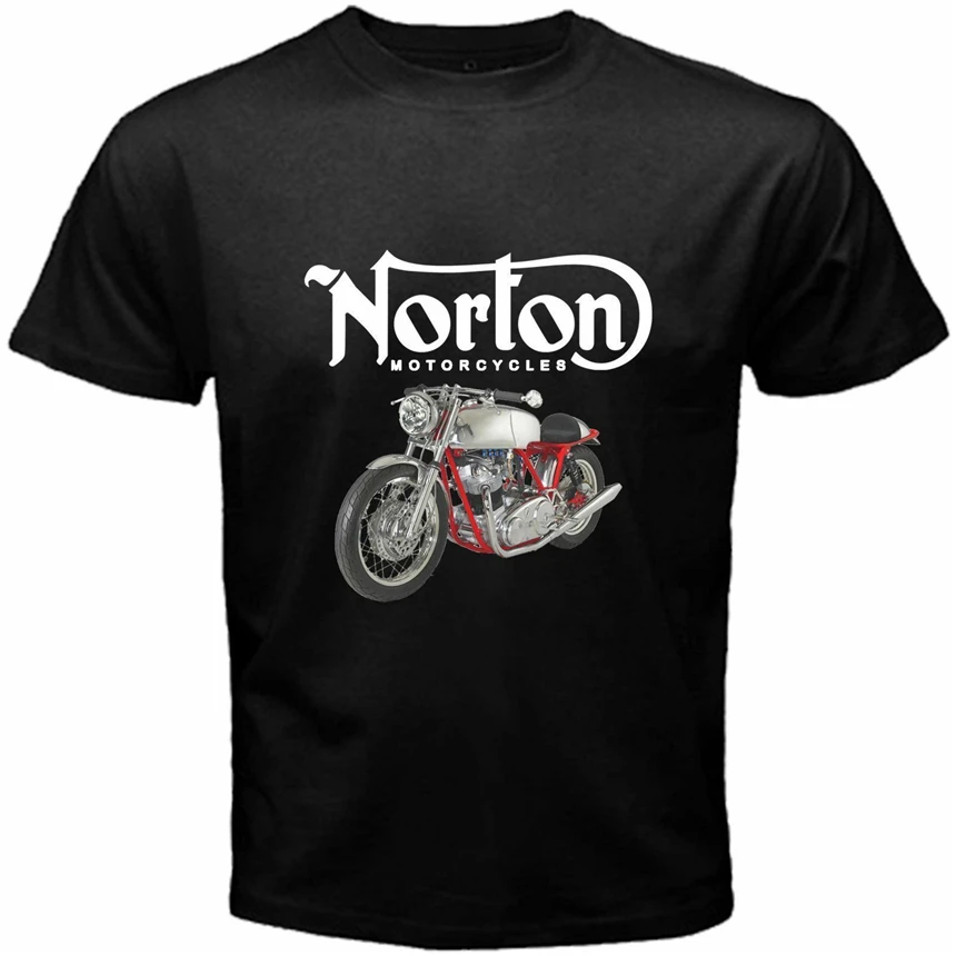 Norton Motorcycle Классический Логотип Гонки футболка Бесплатная Styletee рубашка|Мужские