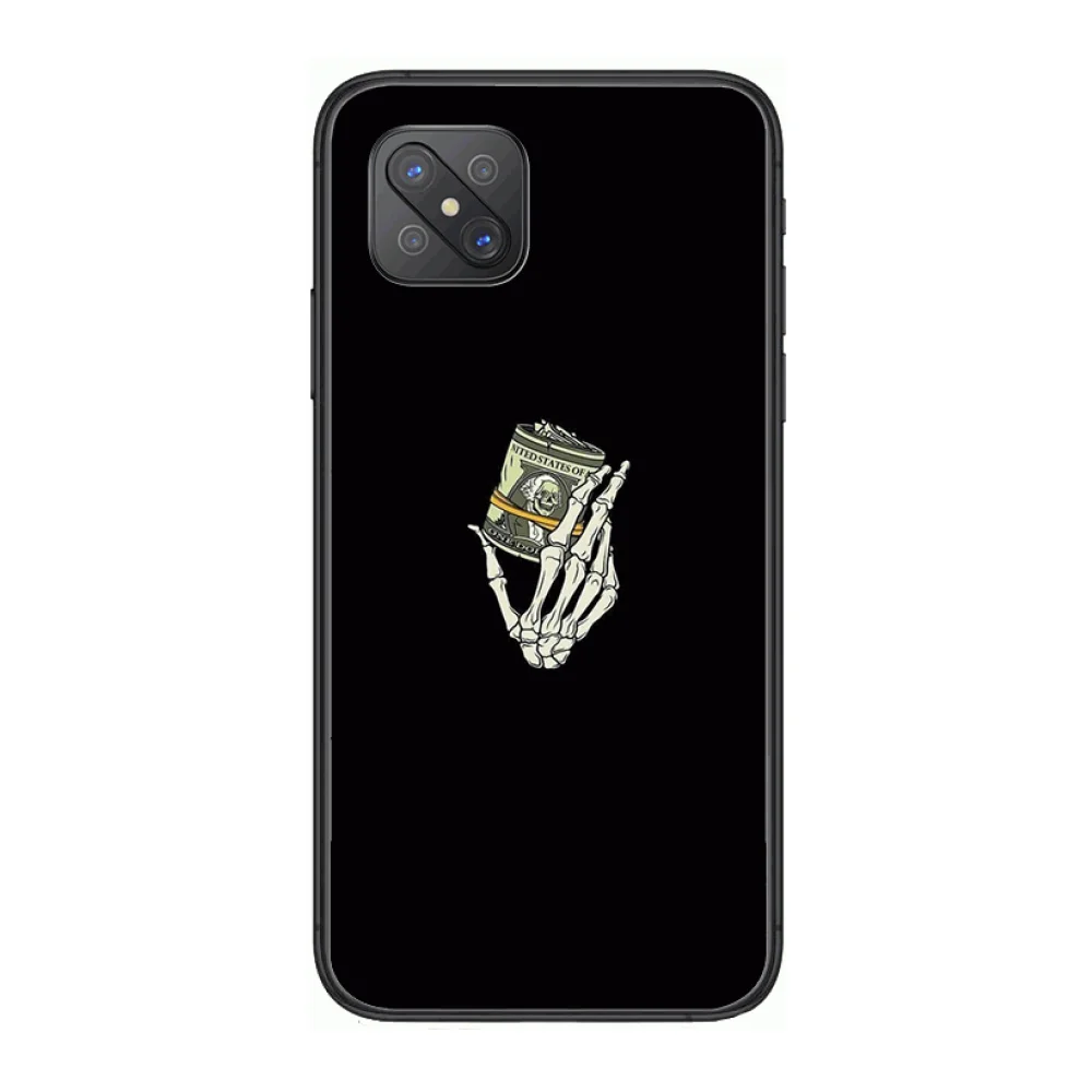 

Funny Skeleton Fashion Phone Case cover For OPPO A91 9 83 79 92s 5 F9 A7X Reno2 Realme6pro 5 black tpu cell cover
