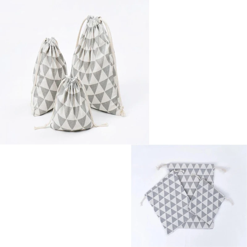 Хлопок Шнурок Ретро многоразовая Складная женская сумка для покупок Модная Эко