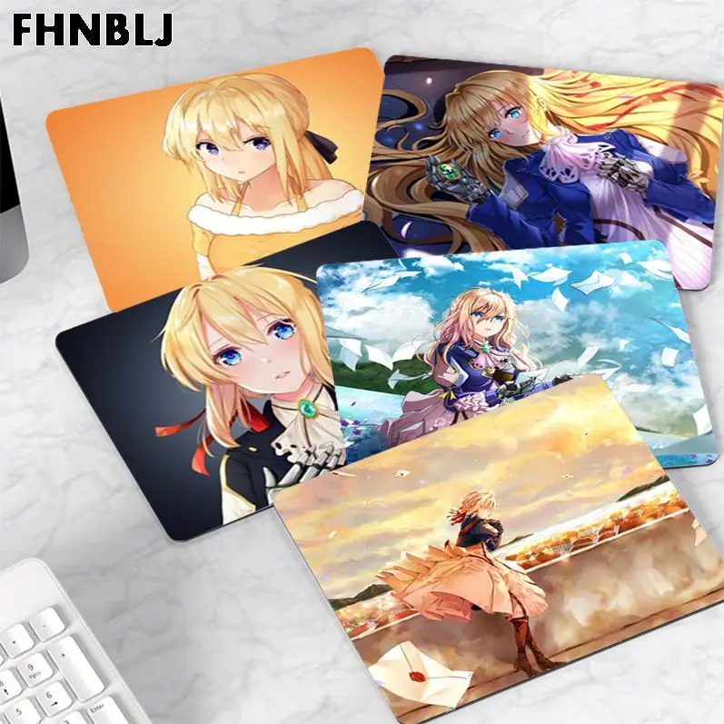

FHNBLJ New Printed Violet Evergarden Customized laptop Gaming mouse pad Smooth Writing Pad Desktops Mate gaming mouse pad