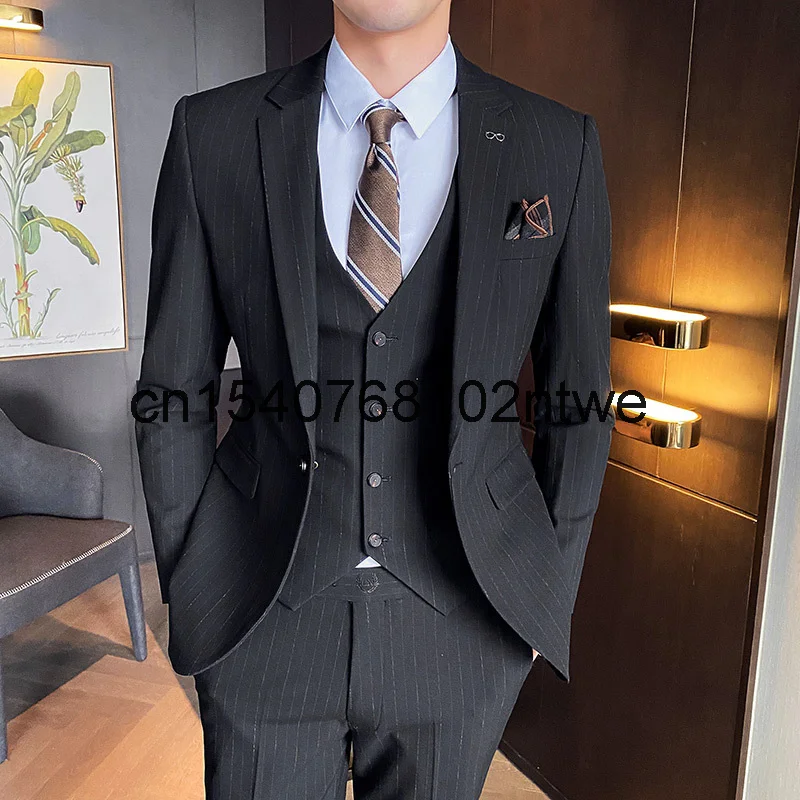 

Костюм мужской облегающий корейский деловой костюм для отдыха с цветной полосой мужской костюм свадебное платье костюм лучшего мужчины