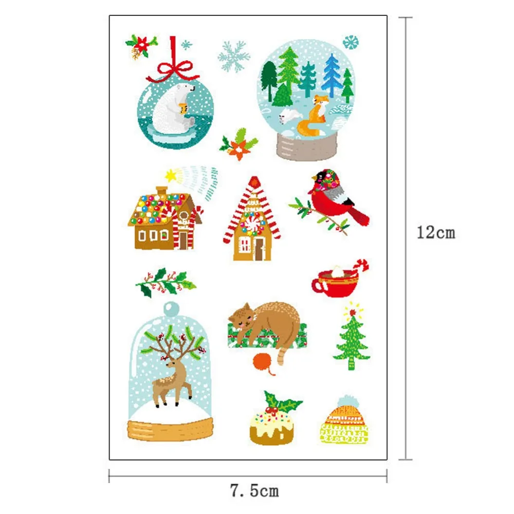 2 шт. Счастливого Рождества Рождественский дизайн флэш Временные татуировки