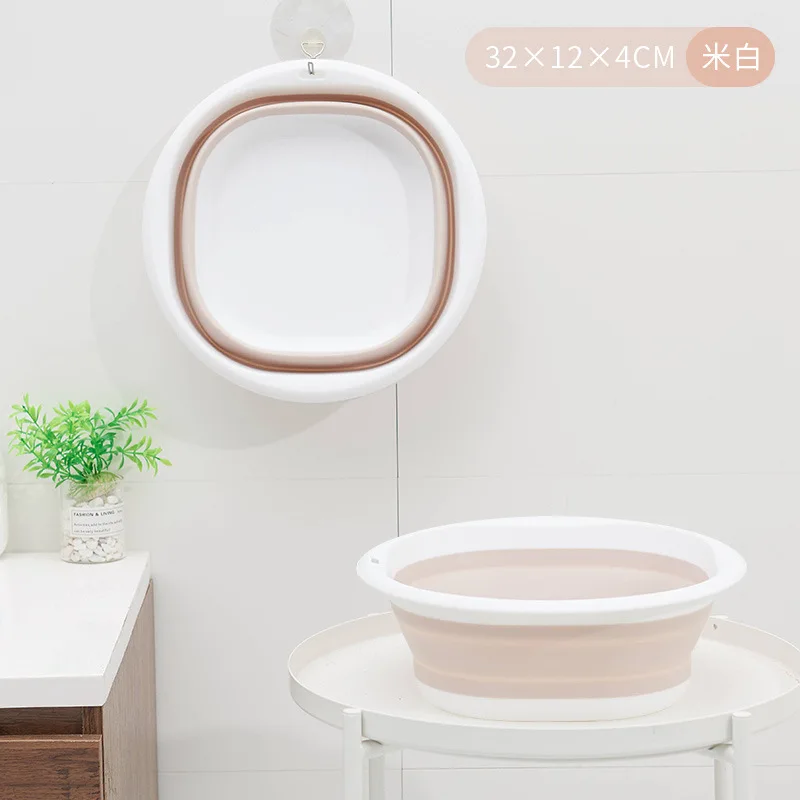 

Wash Folding Basins Multi-purpose Household Vegetable Fruit Kitchen Wash Basin Bathroom Collapsible Car Washing Tool Travel Hang