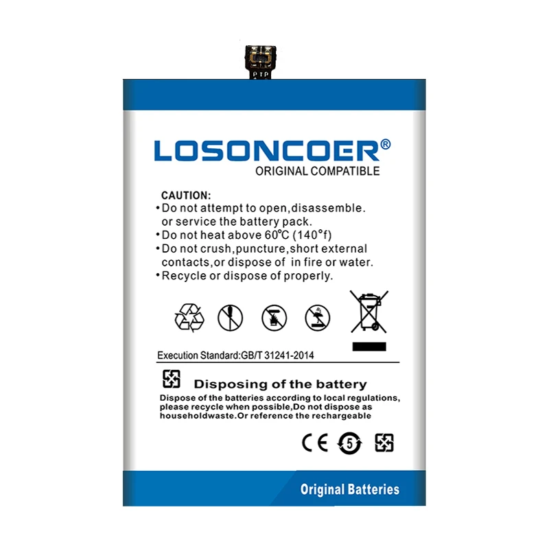 Аккумулятор LOSONCOER S9 Plus 4450 мАч хорошее качество для HOMTOM S9Plus мобильный телефон