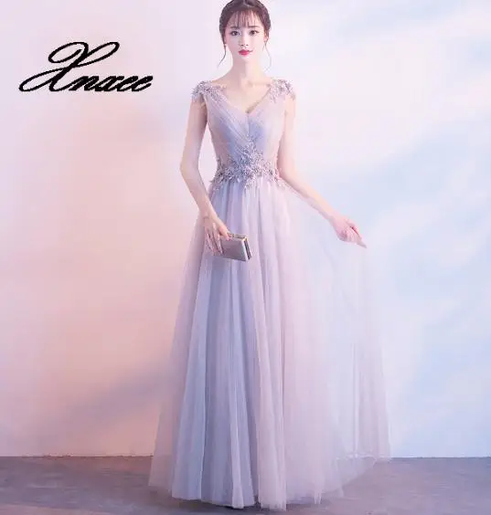 

Xnxee female long section new 2020 dress dignified atmosphere noble small elegant dress