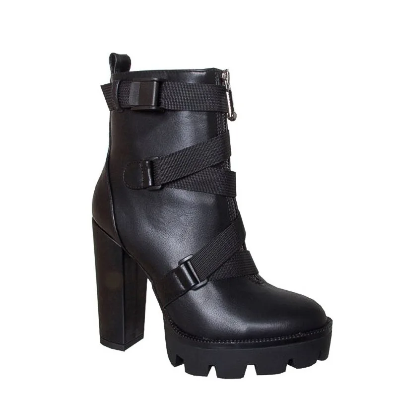 

New women's Boots Black sexy waterproof platform super high heel boots