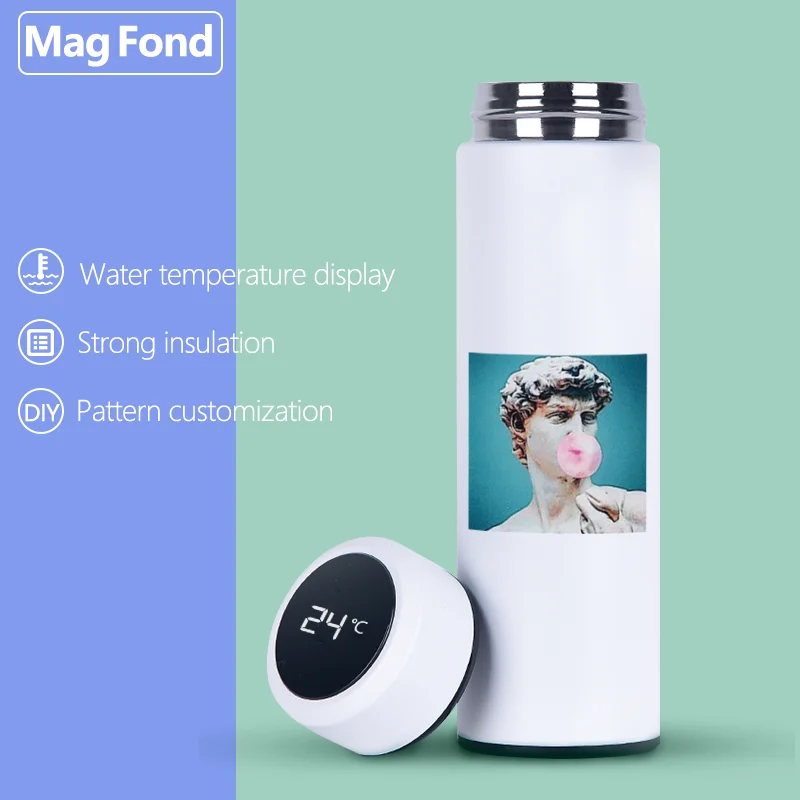 Термос David 500 мл с дисплеем температуры из нержавеющей стали|Вакуумные фляги и