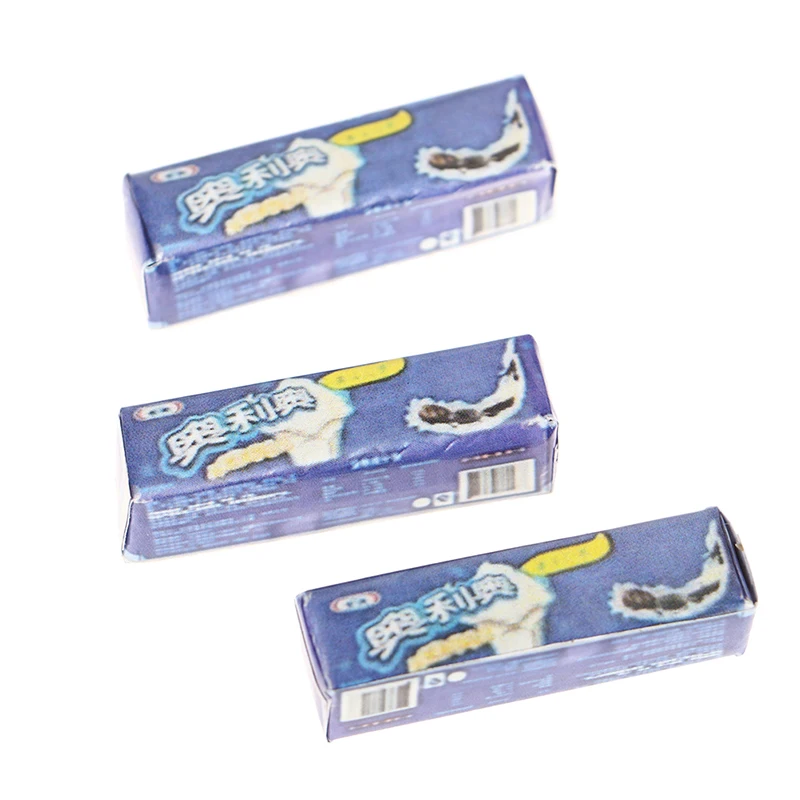 

1:12 Dollhouse Miniature Mini Chocolate Cookies Box Food Pretend Play Toys Food Doll for House Kitchen Toy Accessories