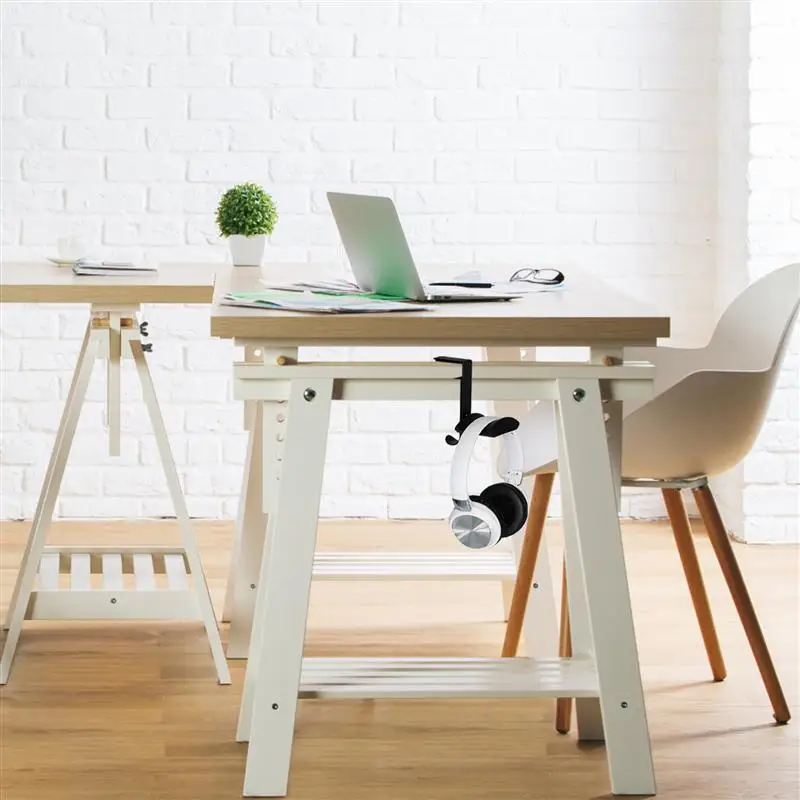 

Headphone Stand Hanger Under Desk Adjustable Metal Holder for Headphone Headset
