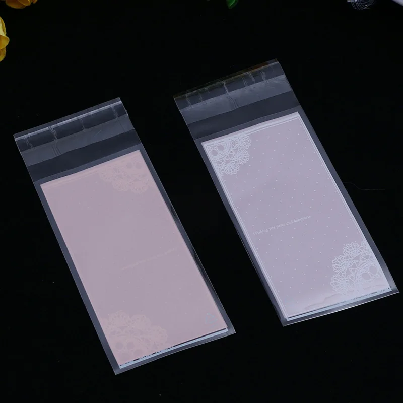 100 шт. Упаковочные пакеты с принтом кружевные розовые точки вечерние Подарочный