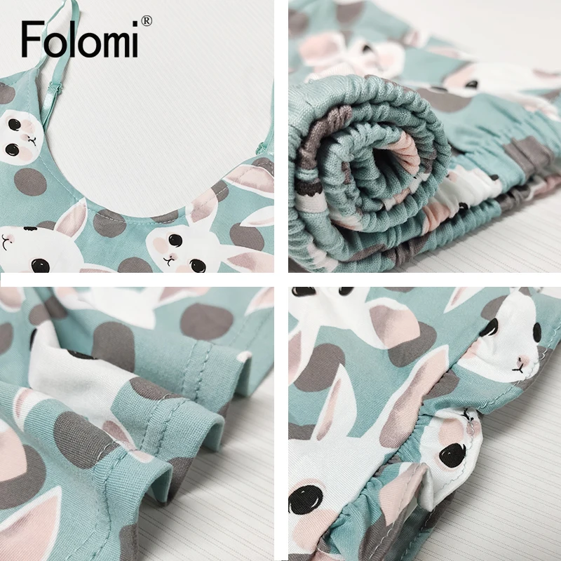 Удобные пижамы для женщин топы сна милые с мультяшным принтом белье костюм