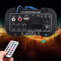 mini car amplifier radio audio digital amplifier 220v car bluetooth 2 1 hi fi bass power amp usb tf remote control accessories