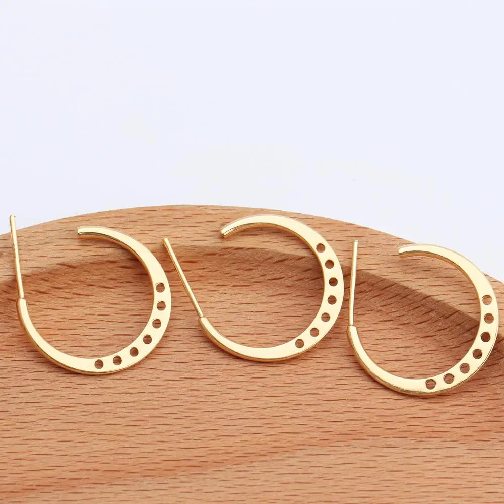 GUFEATHER M332 ювелирные аксессуары изделия части ручная работа 18 k Золотая серьга