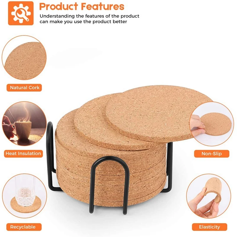 Подставки из пробки с держателем термостойкие подставки натуральной для