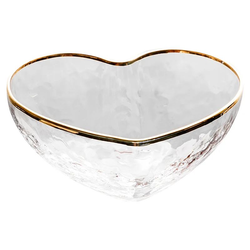 

Nordic Creative Love Phnom Penh Glass Bowl xin xing bei Dessert Bowl of Fruit Salad Bowl Red Breakfast Bowl
