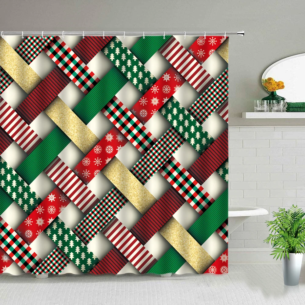 

Colorful Rainbow Stripes Pattern Shower Curtains Art Design Tree Flower Plant Bathroom Bathtub Decor Bath Curtain Set With Hooks