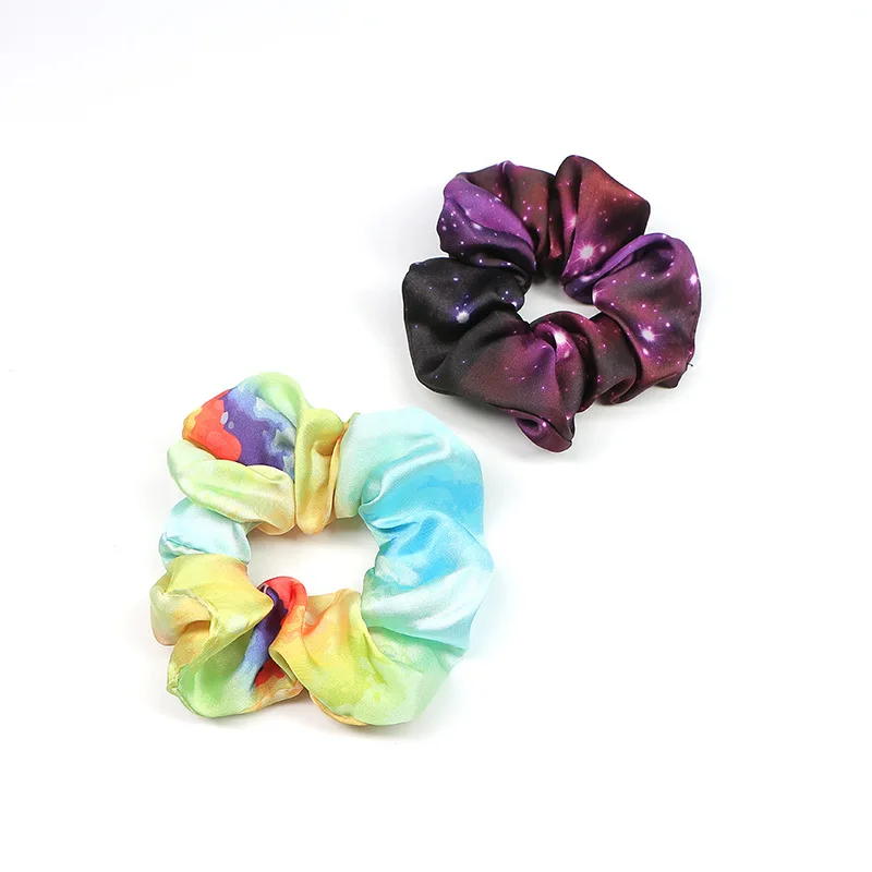 Universe Galaxy напечатанные резинки для волос 3 шт./партия Женские Звездные уникальные