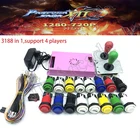 3d-pandora Сага 3188 в 1, набор для аркадных игр сделай сам, 8-полосный джойстик и кнопка в американском стиле для 2 игр, аркадная машина