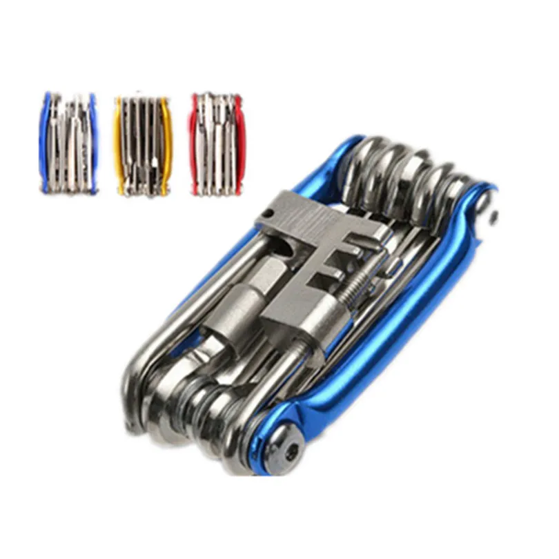 

Outdoor Multifunction MTB Mountain Bike Sporting Bicycle Repair Tools 11 In 1 Cycling Kit Hex Spoke Screwdriver Tool