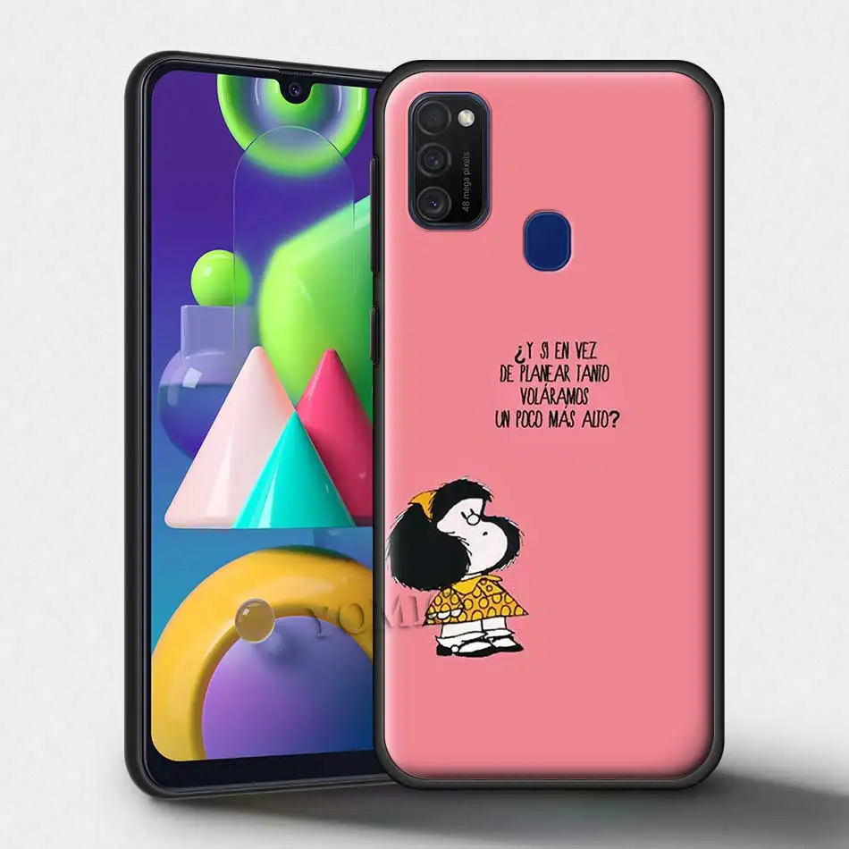 

Soft Case for Samsung Galaxy M31 M30s M51 M31s A91 M11 A71 A42 A21 M01 A10e A02s A32 5G Tpu Black Cover Hot Mafalda