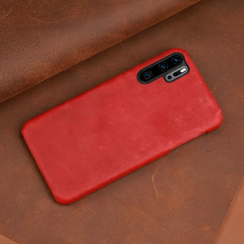 Red Чехол для телефона huawei P20 P30 Lite mate 10 20 30 lite Pro Y7 Y9 P smart Crazy Horse skin для Honor 8X9 10 V20 P Smart чехол - Цвет: Red