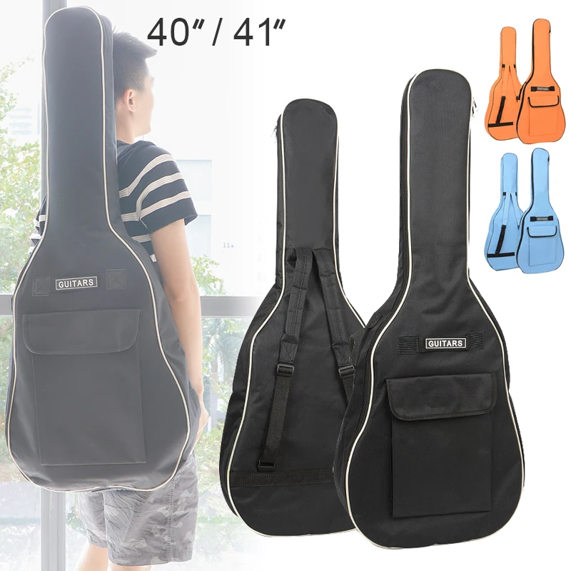 40/41 дюймов Сумка для гитары 600D ткань Оксфорд Акустическая гитара Gig Bag Мягкий плотный чехол двойные плечевые ремни мягкая гитара