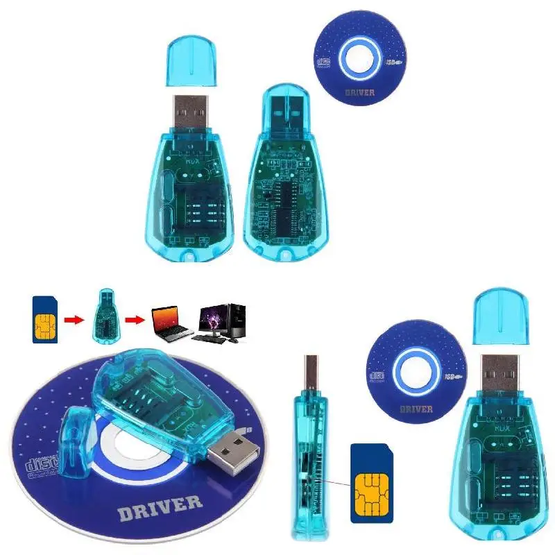 

Reader USB SIM Card Reader Simcard Writer/Copy/Cloner/Backup GSM CDMA WCDMA Cellphone GDeals