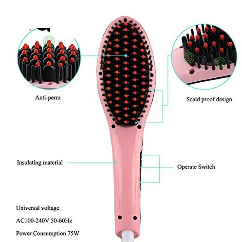 Волшебная расческа для волос электрическая прямых ионный выпрямитель щетка со