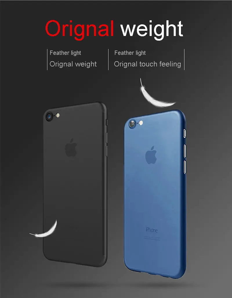 Матовый ультра тонкий чехол для IPhone 11 Pro X XR XS MAX 8 6 6s 7 Plus противоударный задний