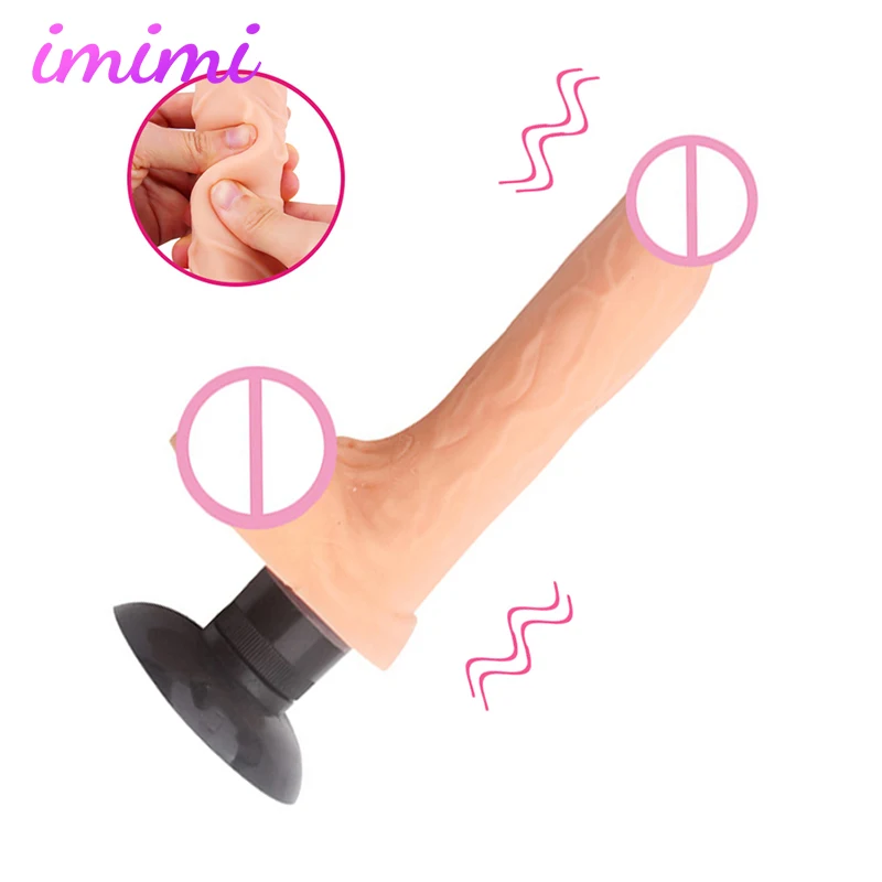 Огромный фаллоимитатор с сильной присоской реалистичный вибратор клиторальный