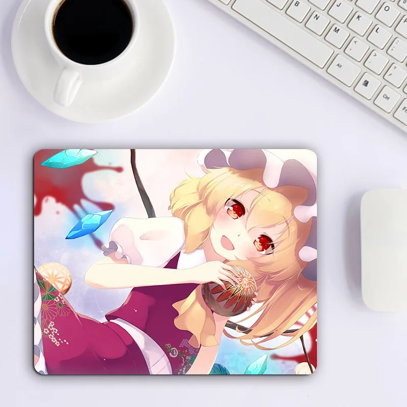 

Small Mouse Pad With Cartoon Pattern of Flandre Scarlet Stitch Mousepad Gamer Desk Mat Gaming Pc Gamer Barato Varmilo