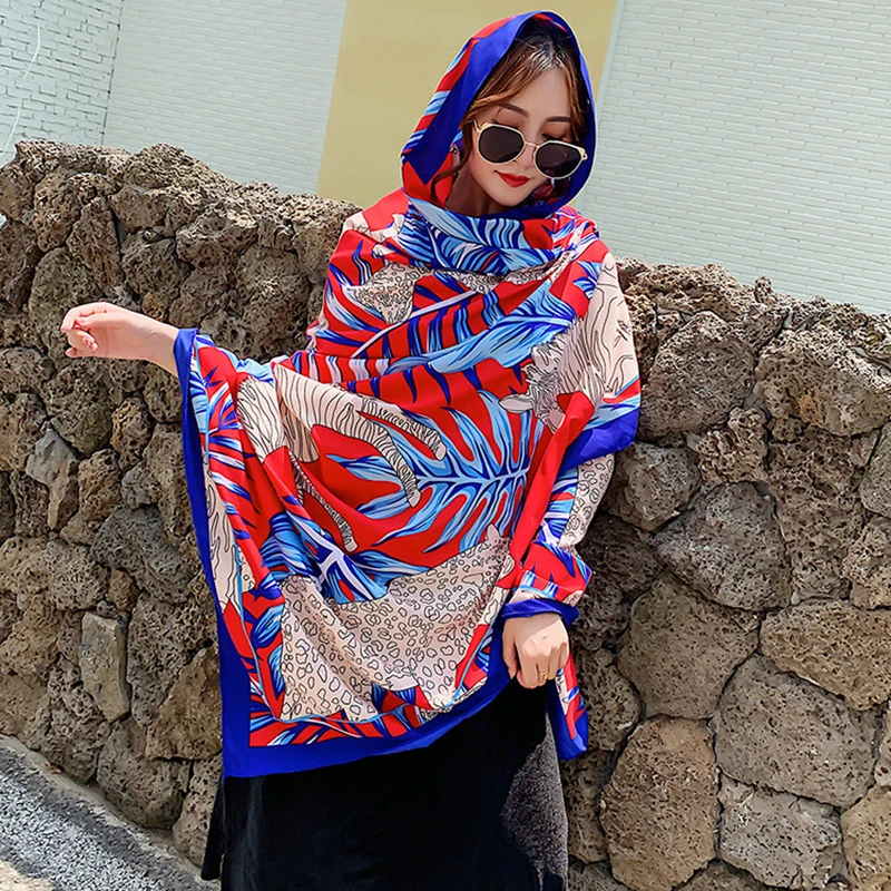 

Scarf female summer seaside sunscreen Shawl women платок new multifunctional dual-use Hijab ethnic wind beach towel travel shawl