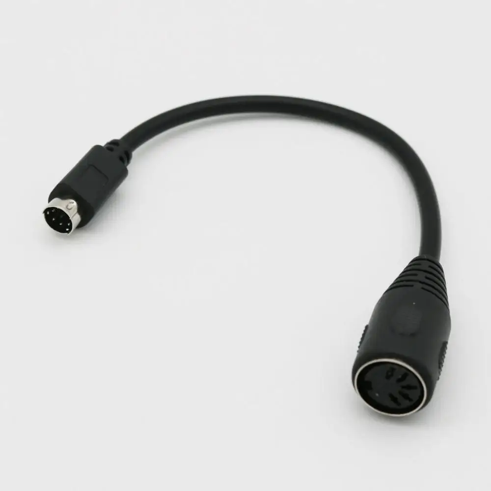 Кабель переходник DIN5 AT Female для Mini DIN6 MDIN6 PS/2 Male pc Mac кабель 6 дюймов|Компьютерные
