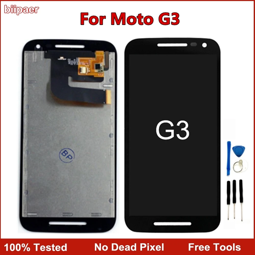 100% тест ЖК дисплей сенсорный экран дигитайзер сборка для Motorola G3 XT1544 XT1550 Moto XT1540 XT1541