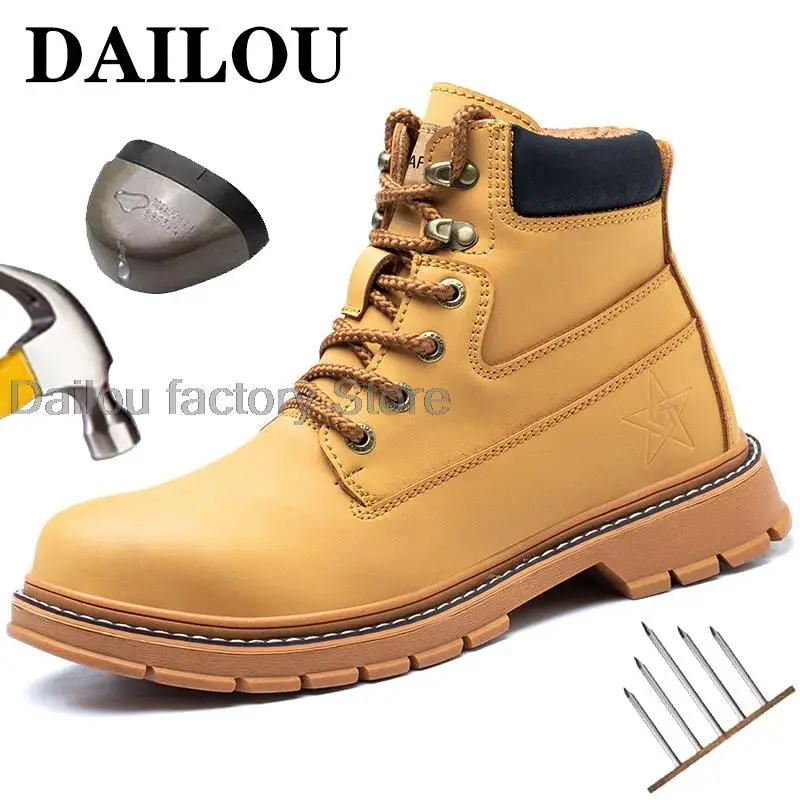 Высококачественная рабочая обувь для ботинок Martin Мужская защитная кожаные