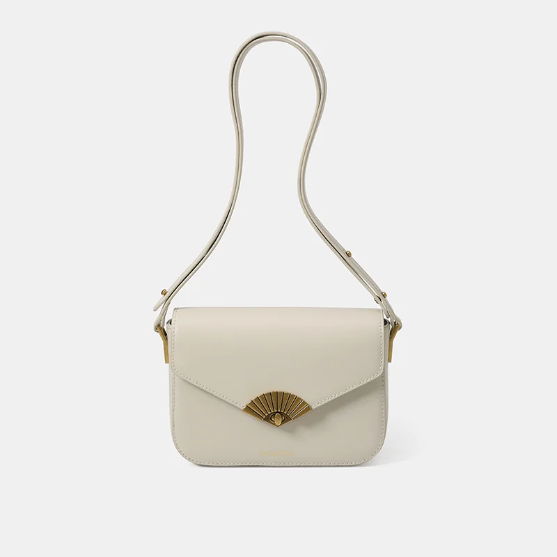 

Cowhide Small Square Bag Women's Shoulder Underarm Bag Retro Minority Design Crossbody Bag