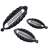furling girl 1 pc multi sizes fish shape striped hair clips hair jewelry banana hairpins for women girls hair accessories