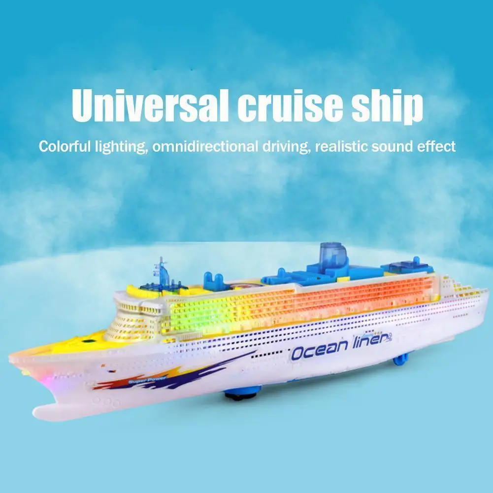 

Electric Kids Action Toy Steamship With Lights And Sounds Toy Plastic Simulation Ship Model For Boys And Girls Led Lights G J6d2