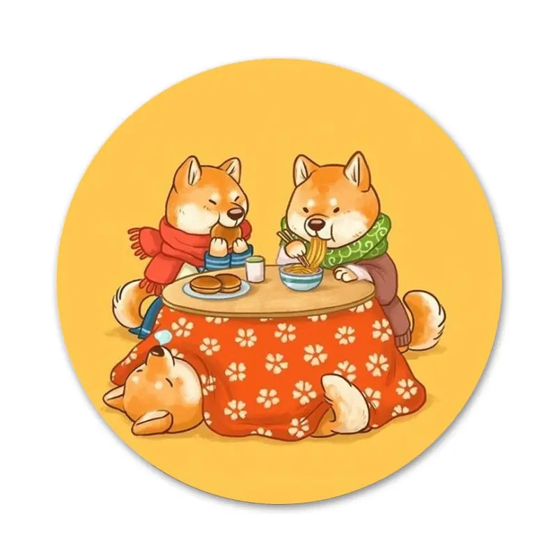 58 мм с животными Косплей Shiba Лисья Секретная служба (Inu значок брошь заколка