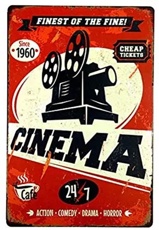 

Bit SIGNSHM Fun Ravtive Cinema Rustic Retro Metal Tin Sign Plaque Poster Wall Decor Art Shabby Chic Gift Suitable 12x8 Inch