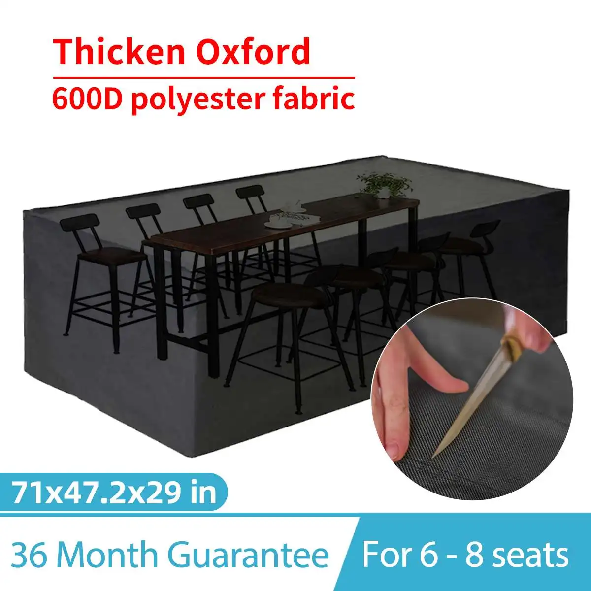 

Чехол для мебели, водонепроницаемый чехол из ткани Оксфорд для защиты от пыли и плесени, 180 см