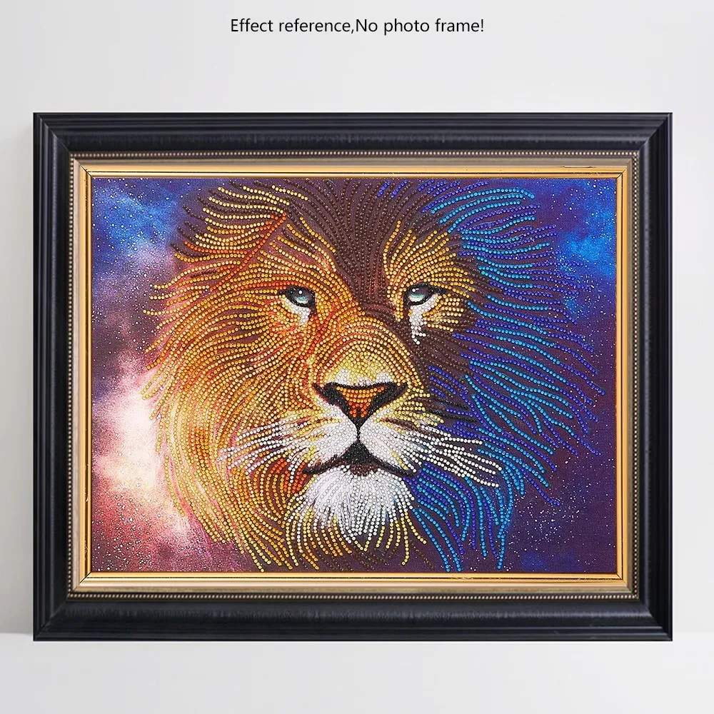 EverShine 5D DIY Diamond Painting Special Shaped Lion Mosaic Wall Home Embroidery Sale Animal Picture Of Rhinestones|Алмазная мозаика