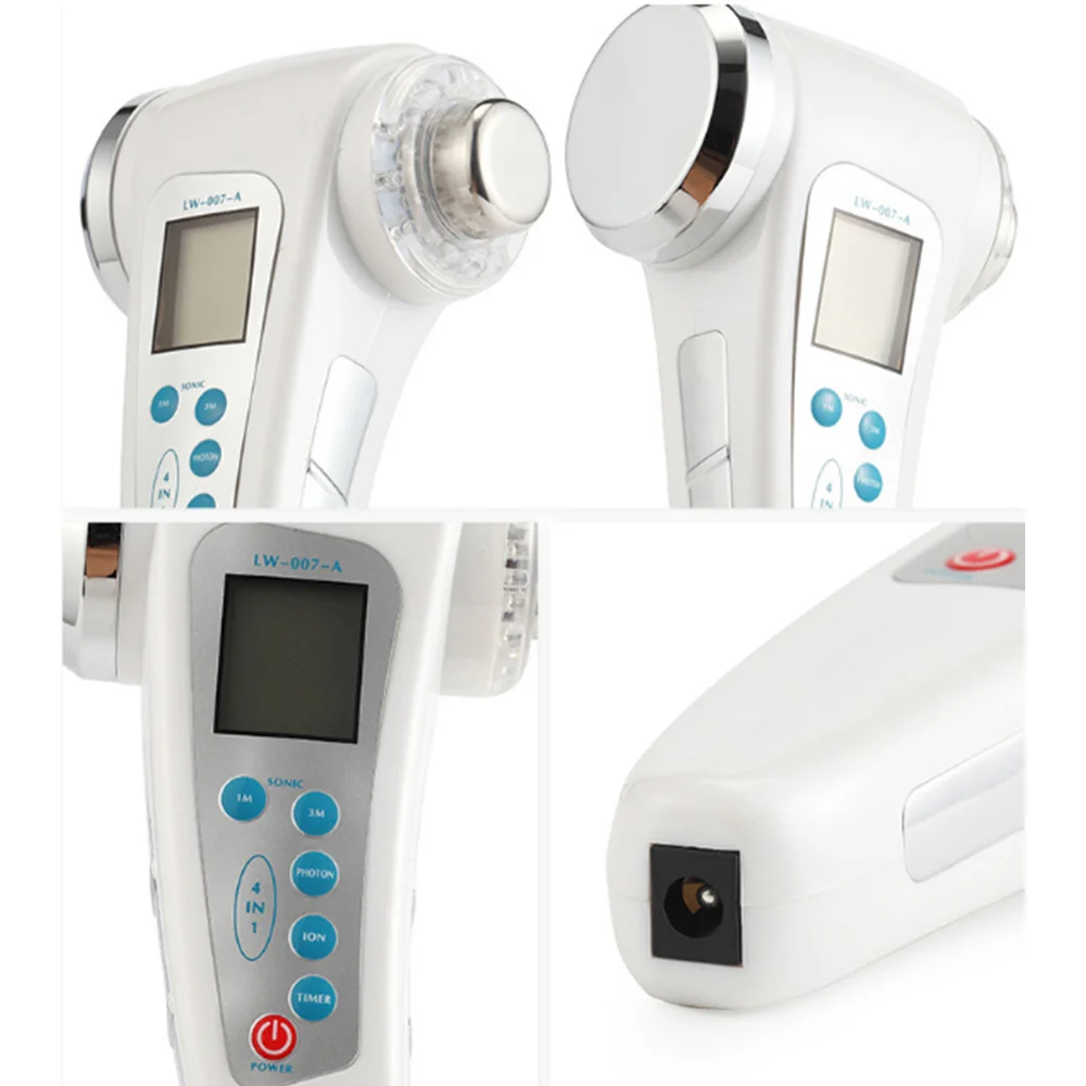 Goedkoop 1Mhz & 3Mhz Ultrasone Gezicht Massager 7 Kleuren Led Light Facial Photon Ultrasound Therapie Huidverzorging Body Slim Anti Cellulitis Schoonheid