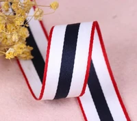 2m 3cm red white black stripe webbings bag backpack strap belt ribbons bias binding tapes gift wrapping diy accessories bowknot